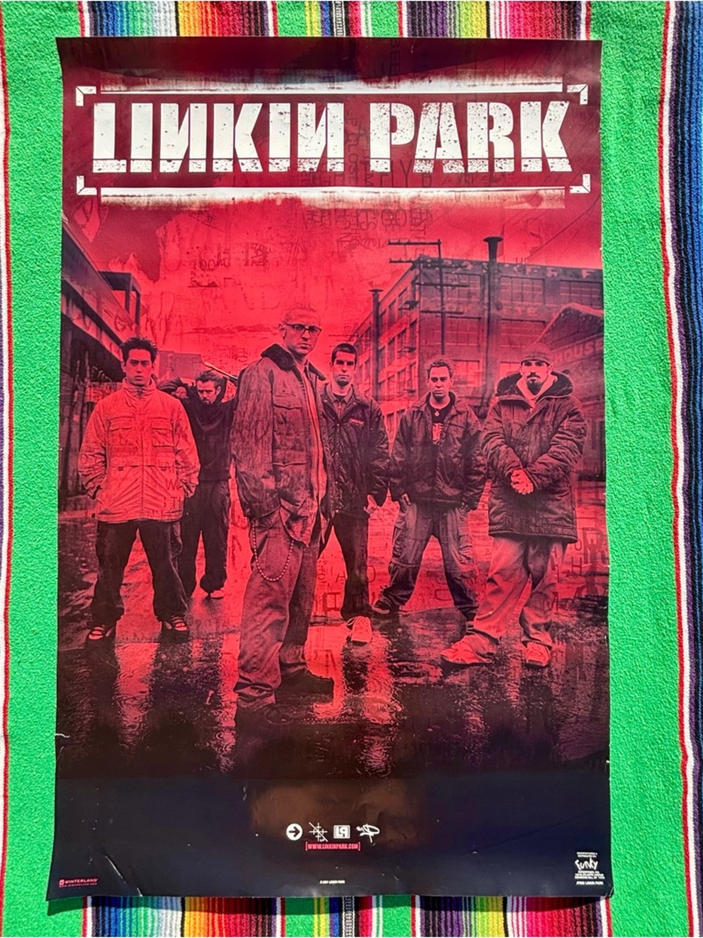 Vintage 2001 Linkin Park Band Portrait Rare Funky Enterprises Inc. Poster 22x35 - Picture 12 of 15